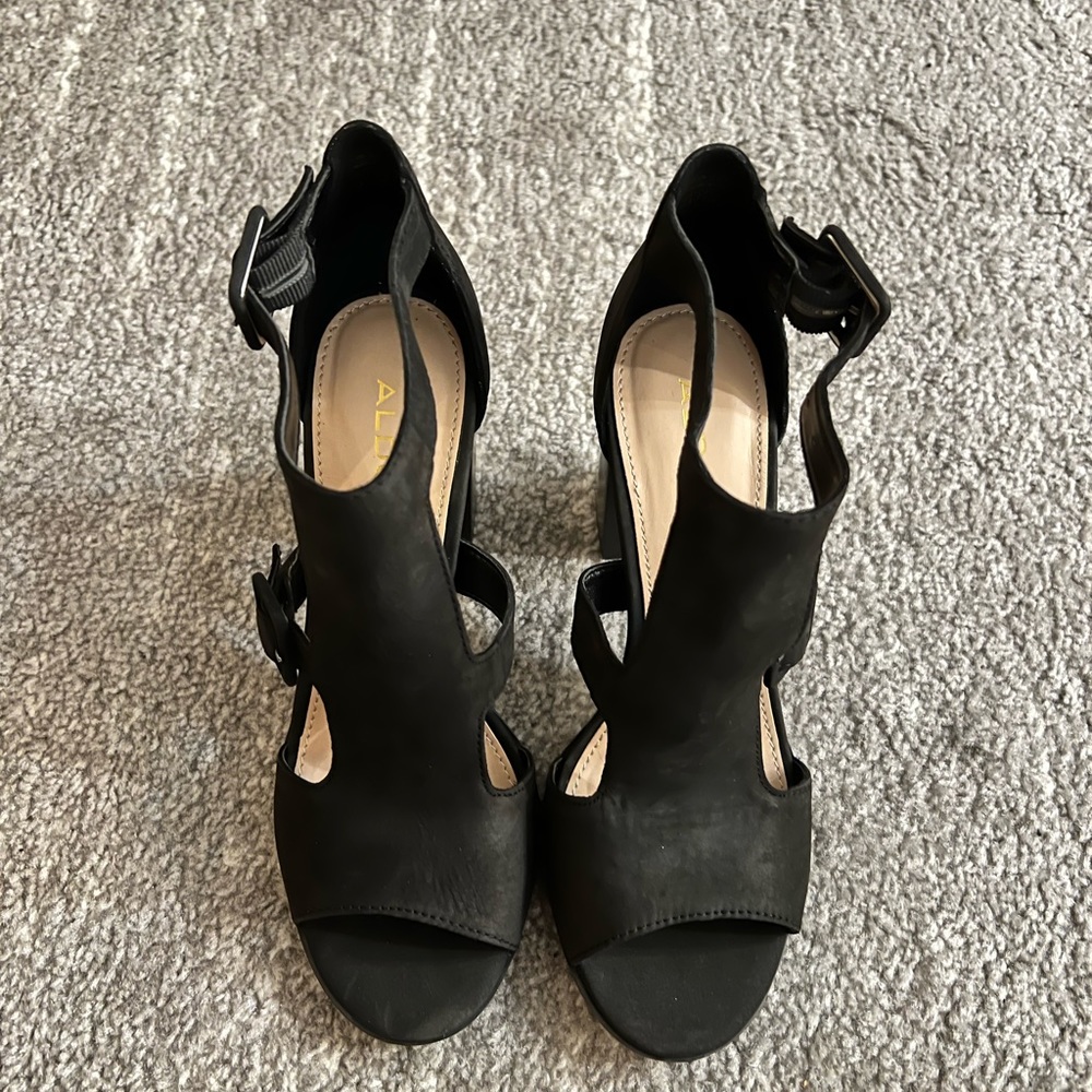 Black Suede Aldo Heels